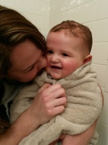 Mama and Jess after bath