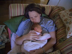 Mama and Merritt sleeping